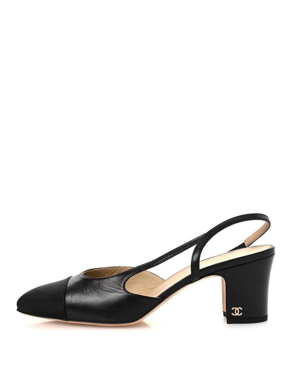 Chanel Goatskin Grosgrain Cap Toe Cc #318865C10B